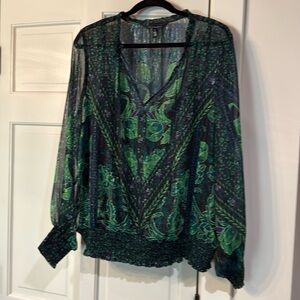 WHBM long sleeve blouse XL